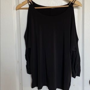 Black off the shoulder top
